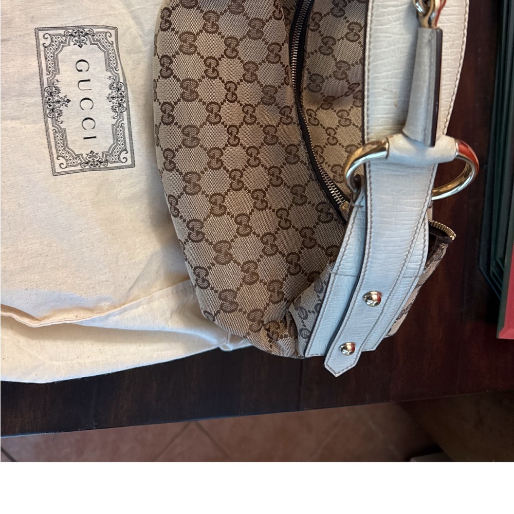 Gucci Beige Monogram Shoulder Bag